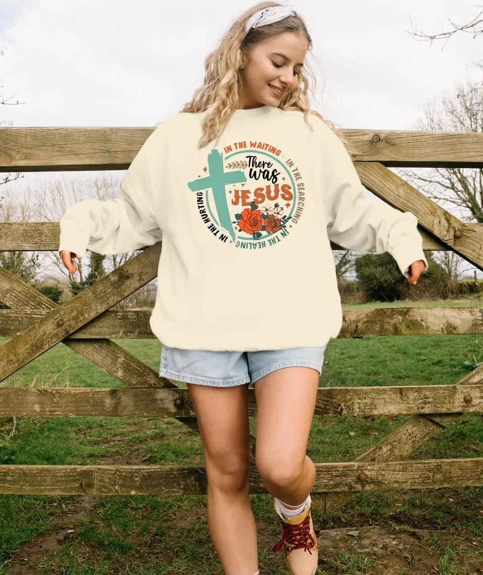 ALLTB Jesus Sweatshirt Women Christian Religious Sayings Sweatshirt Jesus Faith Bible Verse Flower Printed Long Sleeve Tops