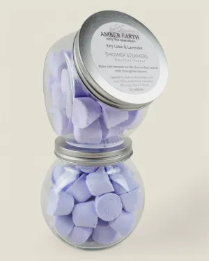 Amber Earth Essentials, Key Lime, Lavender & Litsea Shower Steamer Jars
