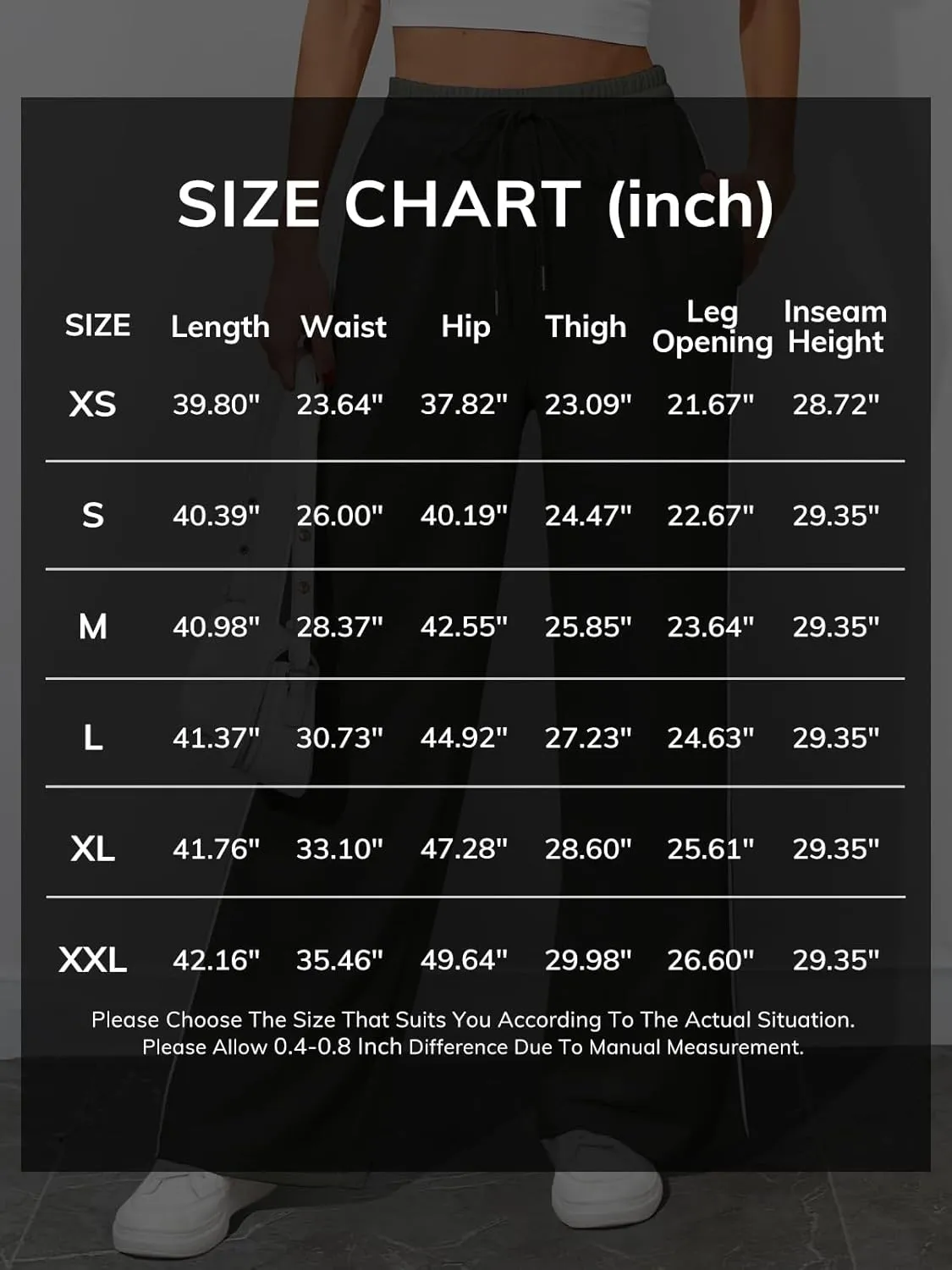 ATHMILE Womens Wide Leg Sweatpants Baggy Sweat Pants with Pockets High Waisted Track Drawstring Fashion Joggers