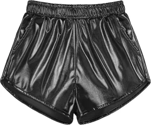 Auranso Girls Metallic Shorts Sparkly Hot Pants Shiny Dance Outfits Short Pants