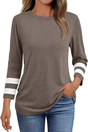AUTOMET Womens Spring Tops 3/4 Length Long Sleeve Shirts Business Casual Dressy Tunic Tops Trendy Outfits 2025