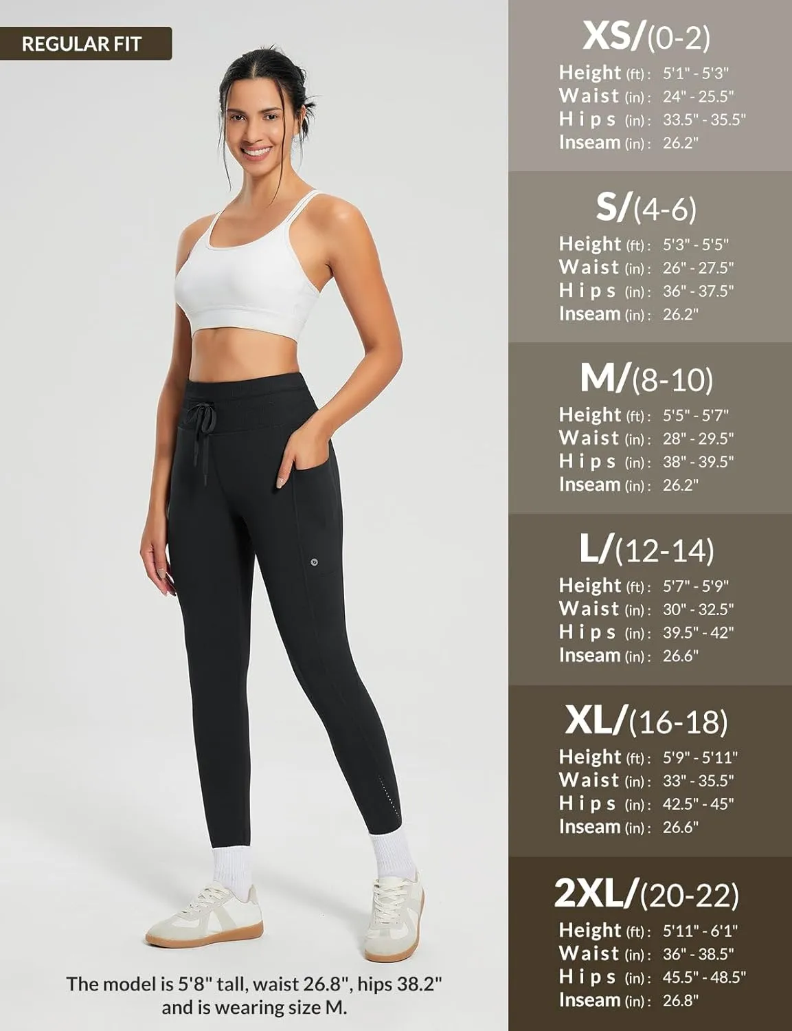 baleaf Women's Fleece Lined Leggings High Waisted Water Resistant Winter Warm Running Thermal Pants Zipper Pocket