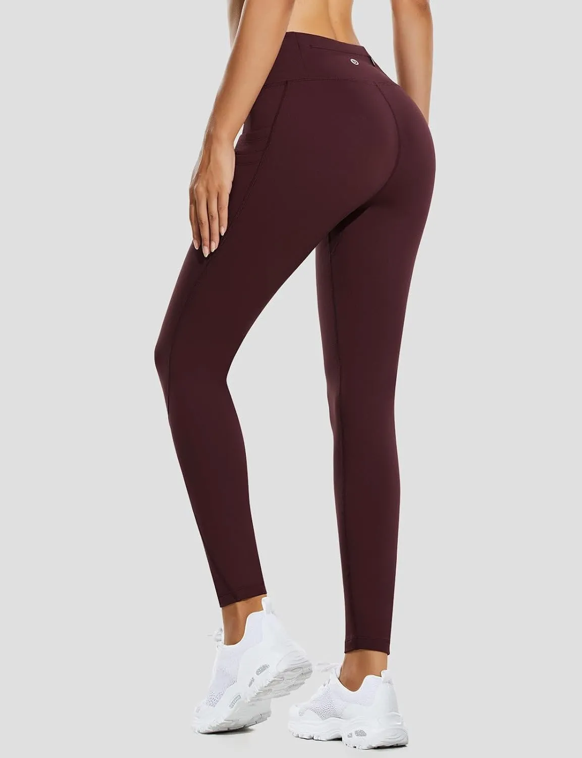 baleaf Women's Fleece Lined Leggings Water Resistant Thermal Winter Warm Tights High Waisted with Pockets Running Gear
