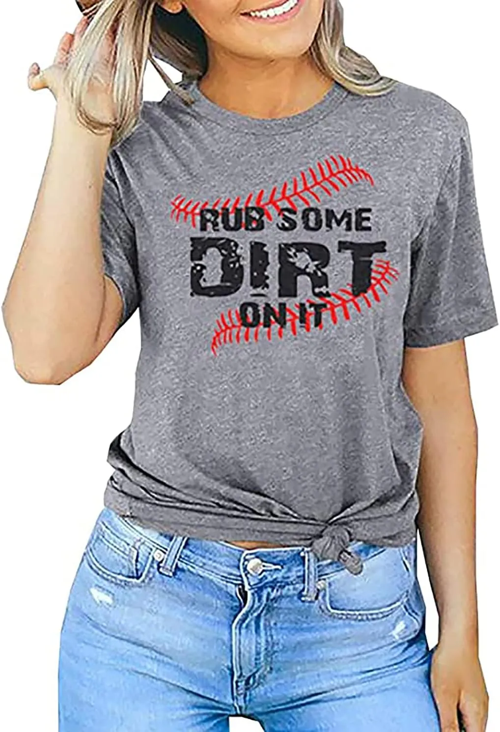 Baseball T Shirts for Women Baseball Mom Tshirt Softball Graphic Tee Tops Game Day Gifts Casual Short Sleeve Tops