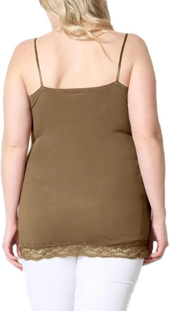 Belle Donne Camisole Tops for Women Adjustable Spaghetti Strap Tank Tops Plus Size Camisoles for Women