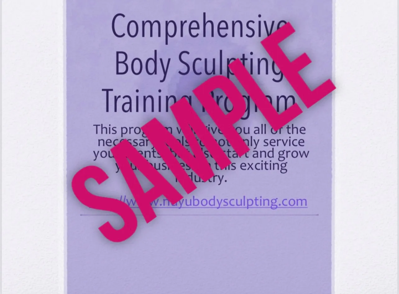 Body Sculpting Master Class!  Online Certification Program- Learn From A Professional