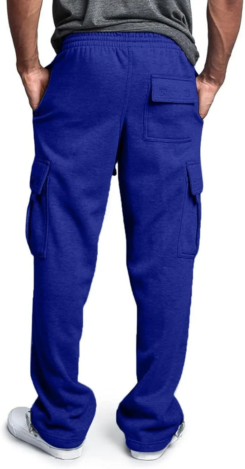 Cargo Pants for Men,Cargo Sweatpants for Men Big and Tall Running Pants Drawstring Work Pants Loose Fit Lounge Pants