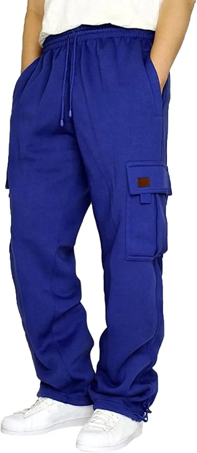 Cargo Pants for Men,Cargo Sweatpants for Men Big and Tall Running Pants Drawstring Work Pants Loose Fit Lounge Pants