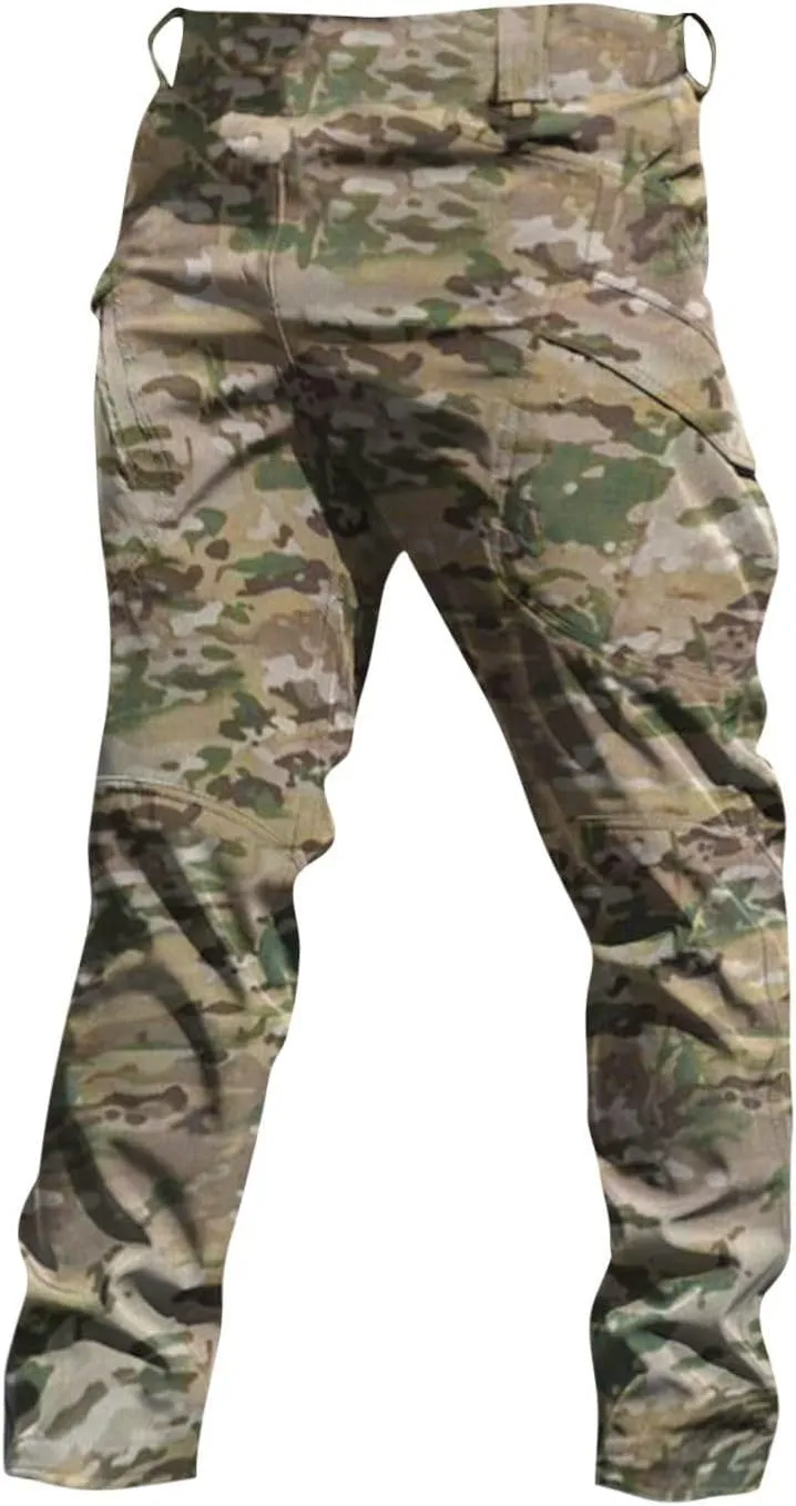 Cargo Pants Men Big and Tall Multi Pockets Jogger Pants Loose Fit Ripstop Hiking Tactic Straight Leg Trousers