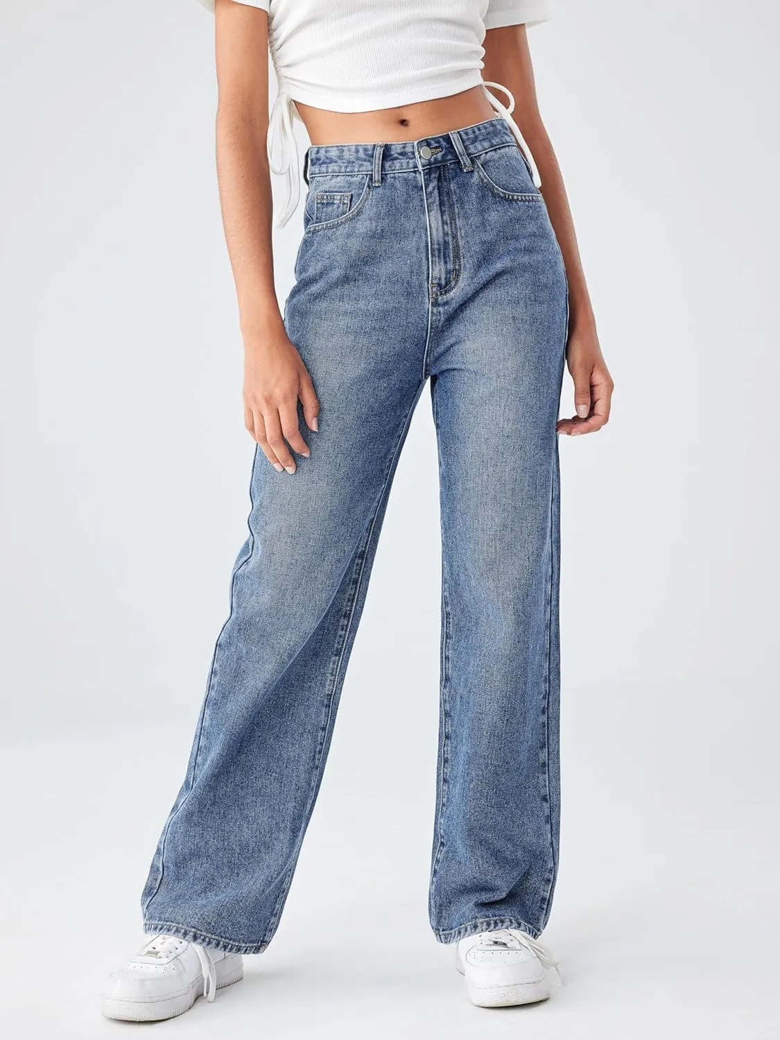 CIDER Wide Leg Jeans for Women High Waisted Denim Pants Boyfriend Jeans Trendy Casual Summer Bottom