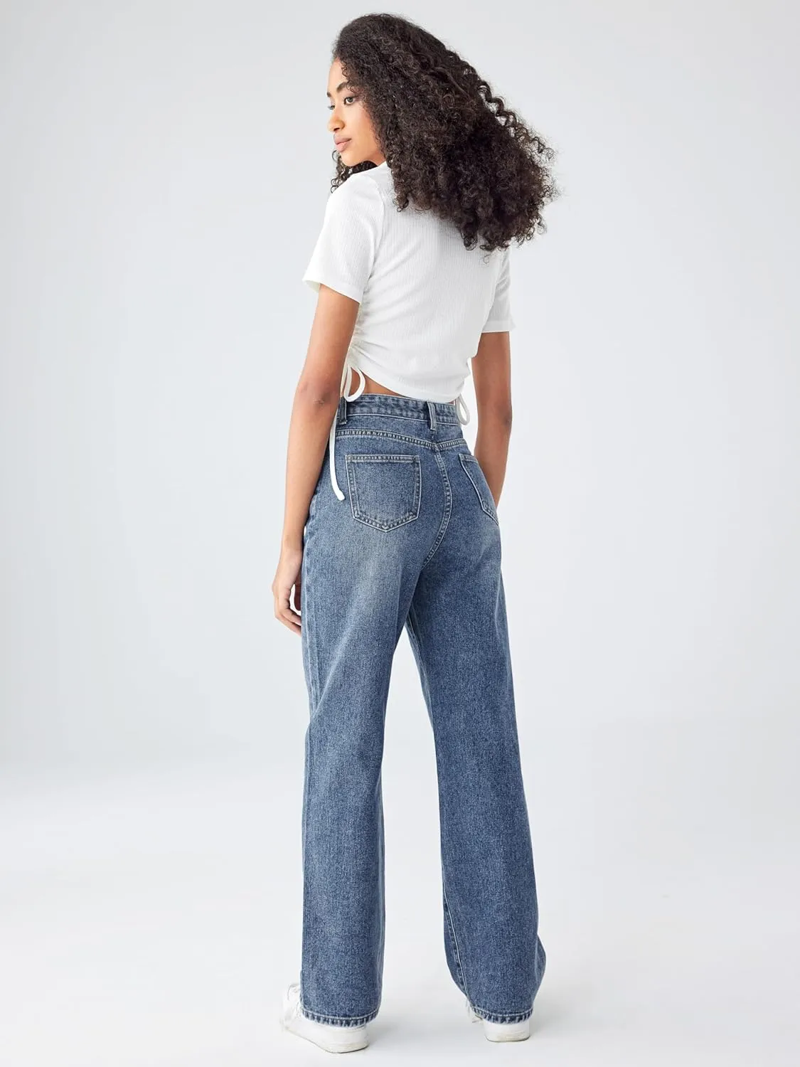 CIDER Wide Leg Jeans for Women High Waisted Denim Pants Boyfriend Jeans Trendy Casual Summer Bottom