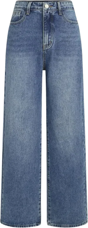 CIDER Wide Leg Jeans for Women High Waisted Denim Pants Boyfriend Jeans Trendy Casual Summer Bottom
