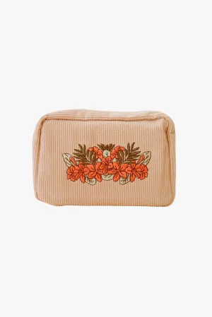 Corduroy Makeup Bag White Sand