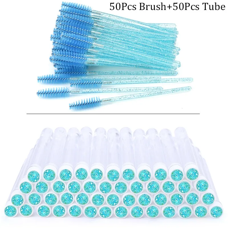 Diamond-Crystal Eyebrow Brush With Tube Reusable