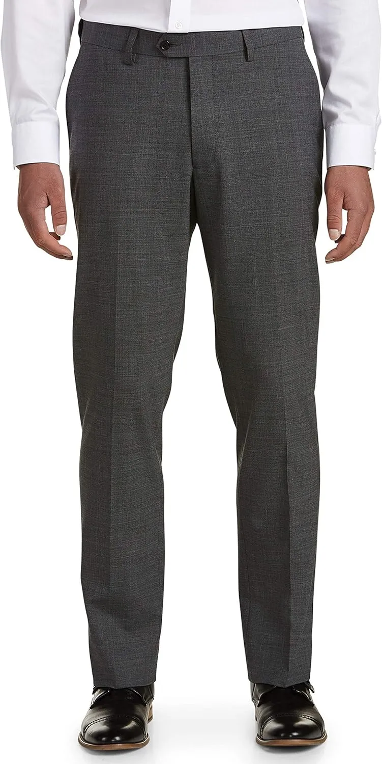 DXL Synrgy Big and Tall Performance Stretch Suit Pants, Grey