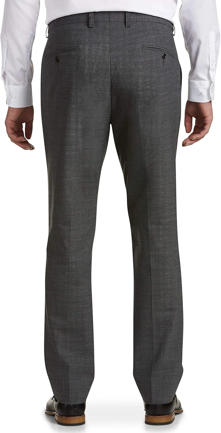 DXL Synrgy Big and Tall Performance Stretch Suit Pants, Grey