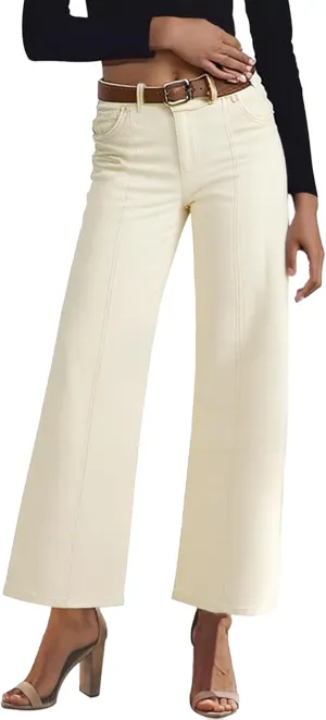 EMMIOL Womens Wide Leg Jeans Straight Baggy Boyfriend Low Rise Denim Pants Flare Jeans Trendy Outfits
