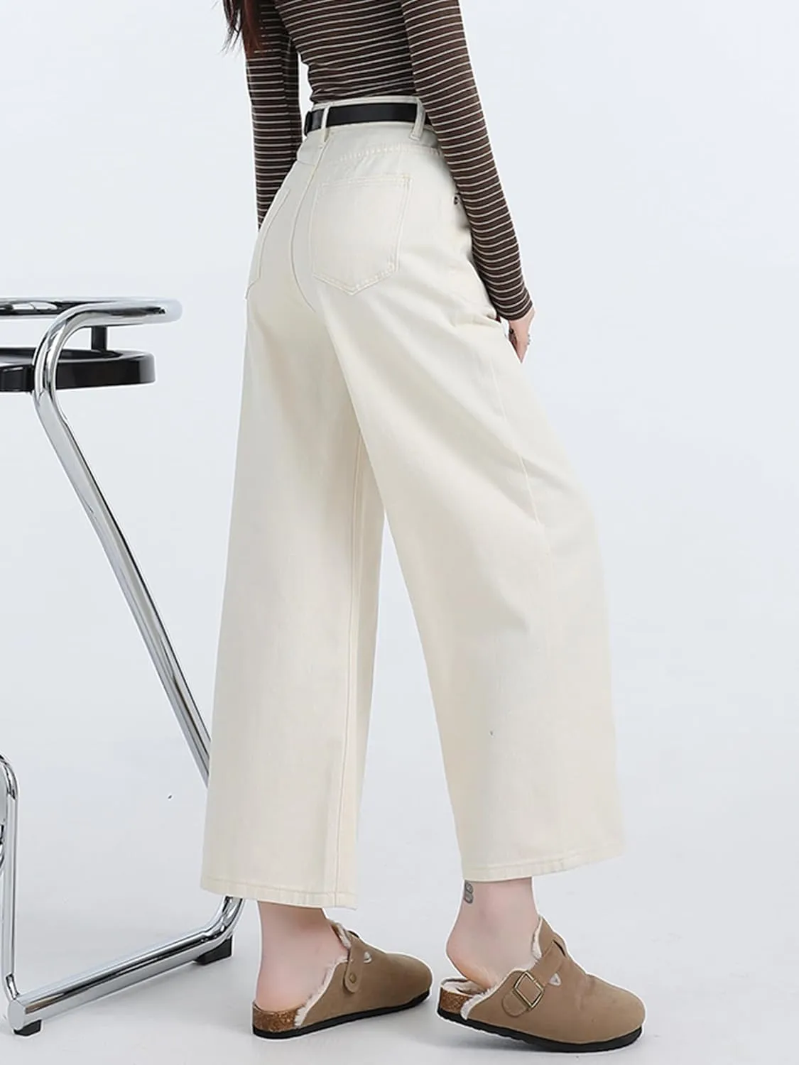 EMMIOL Womens Wide Leg Jeans Straight Baggy Boyfriend Low Rise Denim Pants Flare Jeans Trendy Outfits