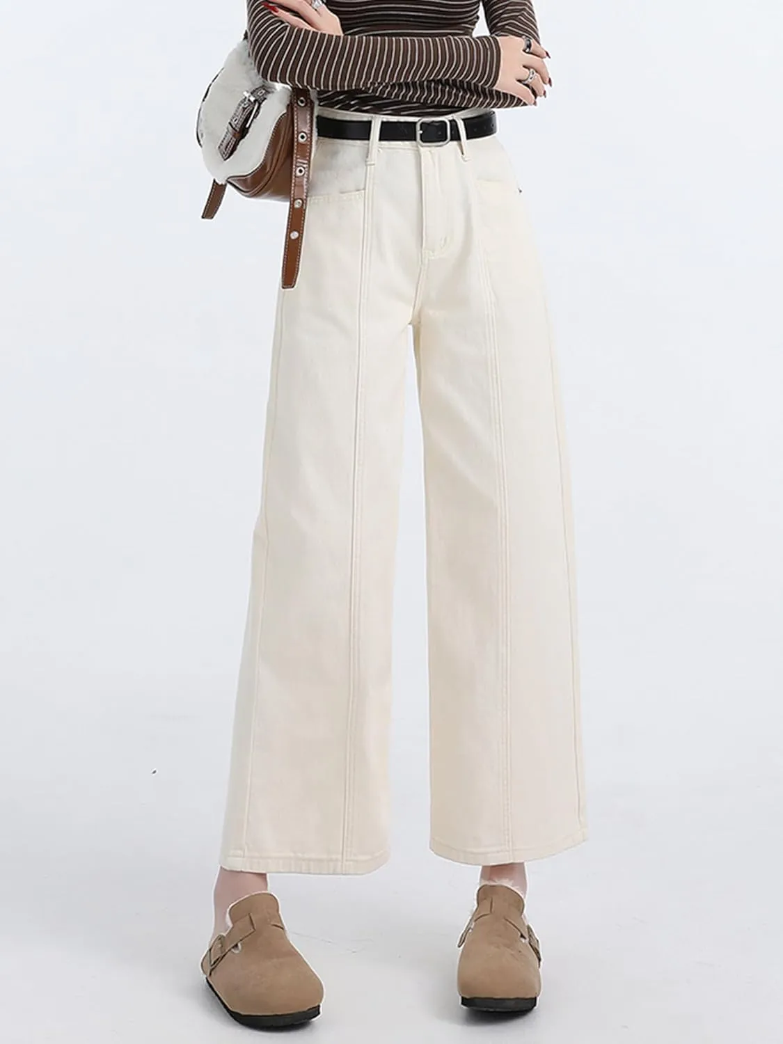 EMMIOL Womens Wide Leg Jeans Straight Baggy Boyfriend Low Rise Denim Pants Flare Jeans Trendy Outfits