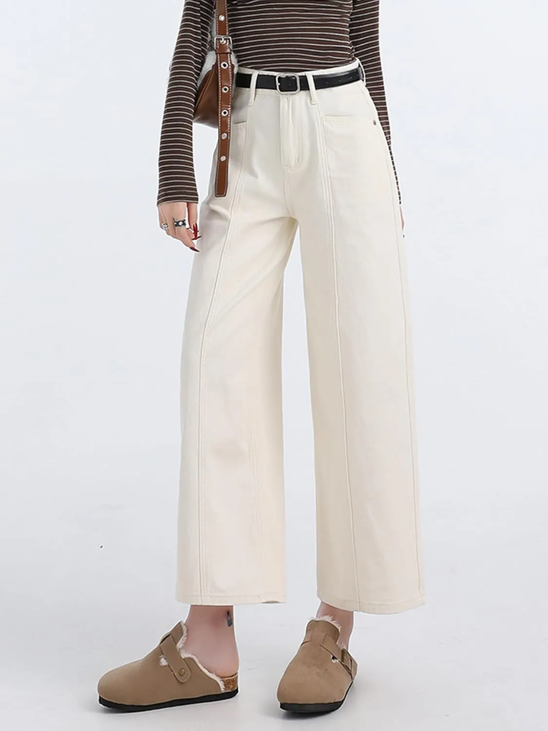 EMMIOL Womens Wide Leg Jeans Straight Baggy Boyfriend Low Rise Denim Pants Flare Jeans Trendy Outfits