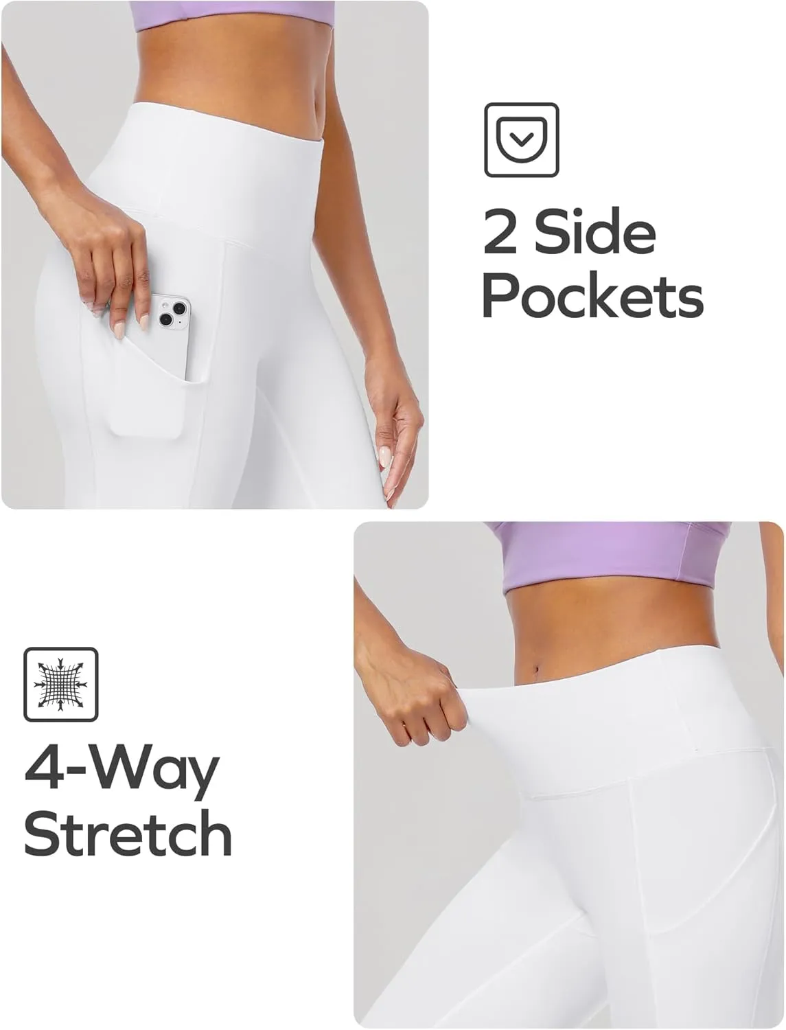 Ewedoos Fleece Lined Leggings with Pockets for Women Thermal Warm Winter Leggings for Women High Waisted Workout Yoga Pants