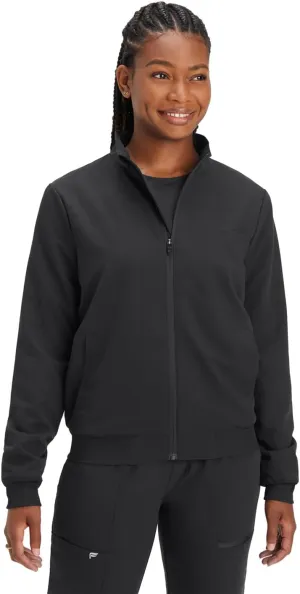 Fabletics Women's Daily 3-Pocket Scrub Jacket - MotionTech, Lightweight, Breathable, Wrinkle-Resist, Semi-Slim Fit