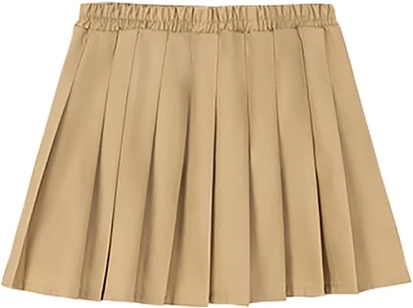 Favorland Little Girls Kids Uniform Pleated Skorts Summer Party School Tennis Skirts