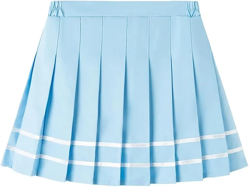 Favorland Little Girls Kids Uniform Pleated Skorts Summer Party School Tennis Skirts