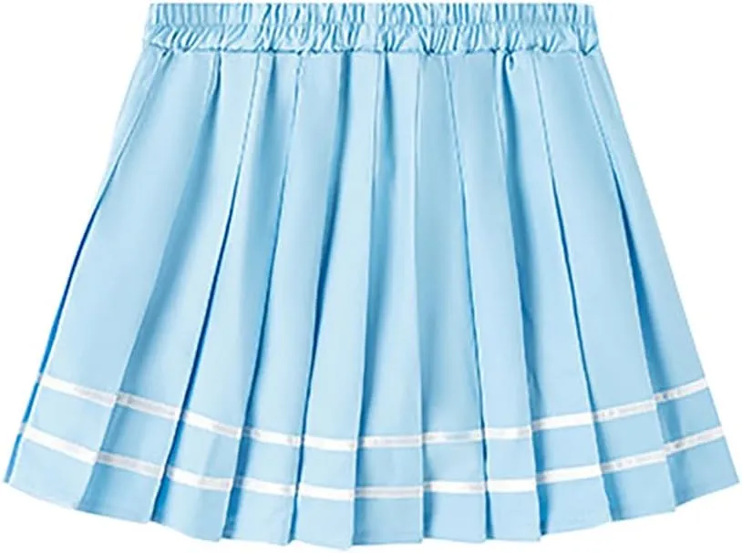 Favorland Little Girls Kids Uniform Pleated Skorts Summer Party School Tennis Skirts