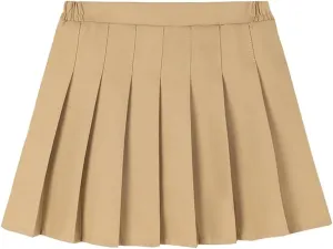 Favorland Little Girls Kids Uniform Pleated Skorts Summer Party School Tennis Skirts