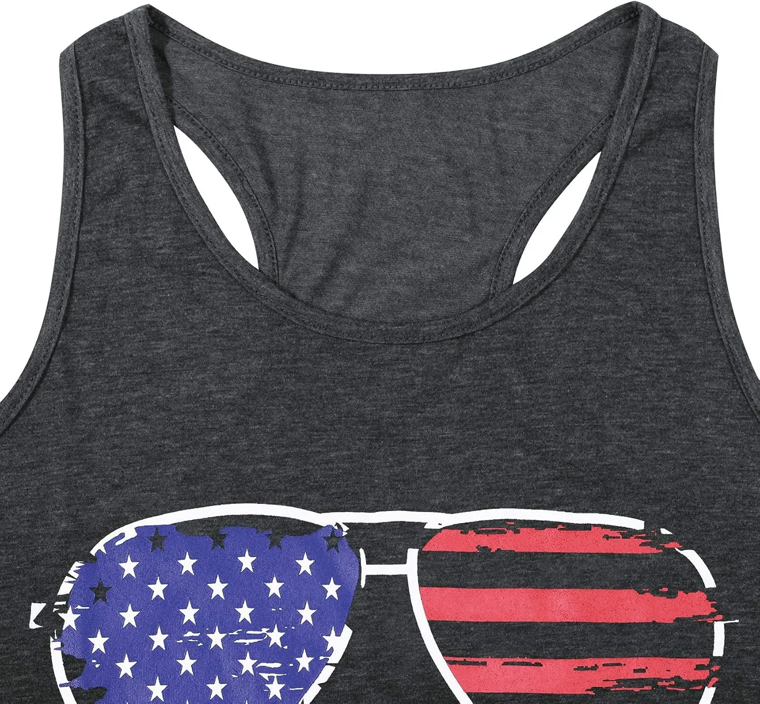 FAYALEQ American Flag Tank Tops Women USA Stars Stripes Sleeveless Vest 4th of July Patriotic Summer Tanks