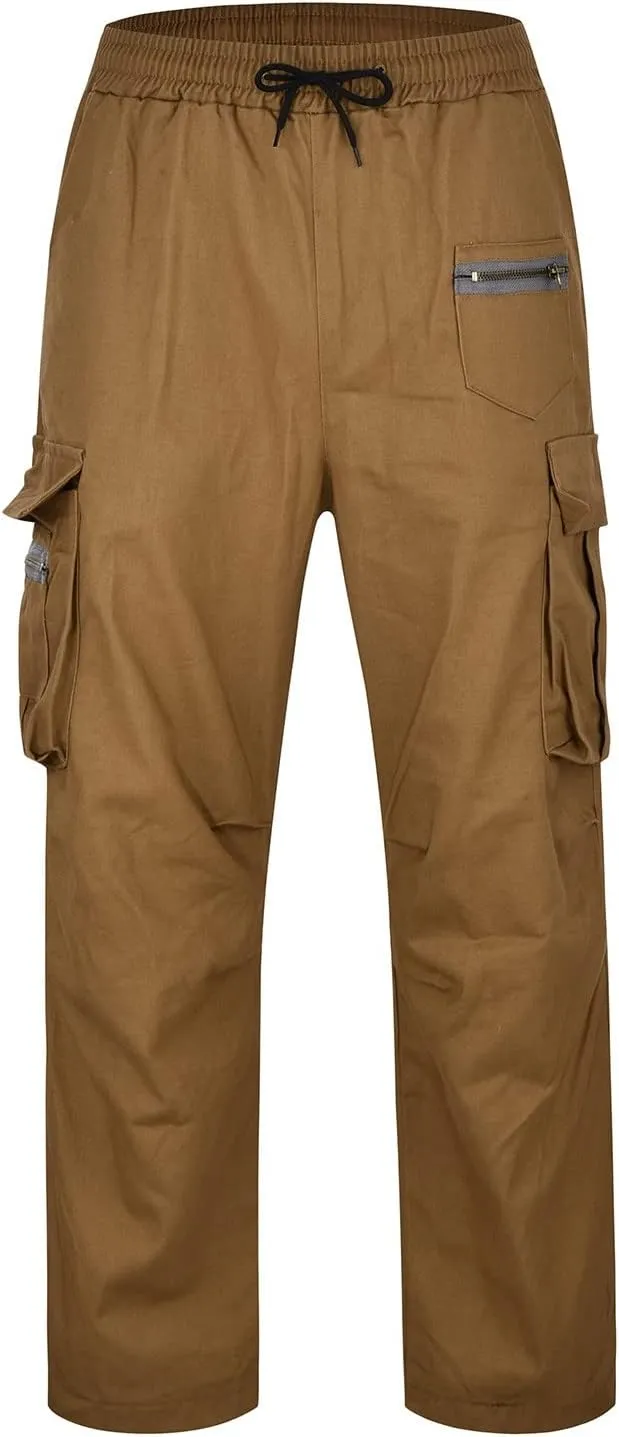 GIERIDUC Cargo Pants for Men Relaxed Fit Black Dress Pants Men Slim Fit Wide Leg Corduroy Pants Mens Stretch Suit Pants Mens