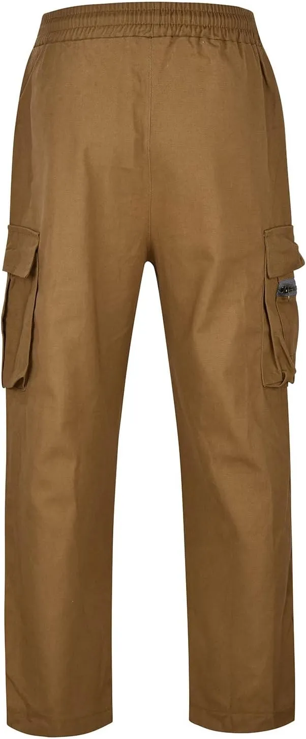 GIERIDUC Cargo Pants for Men Relaxed Fit Black Dress Pants Men Slim Fit Wide Leg Corduroy Pants Mens Stretch Suit Pants Mens