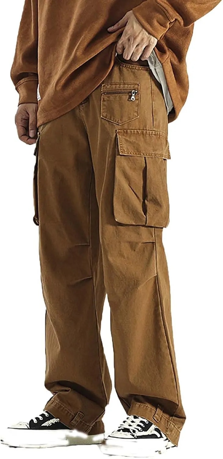 GIERIDUC Cargo Pants for Men Relaxed Fit Black Dress Pants Men Slim Fit Wide Leg Corduroy Pants Mens Stretch Suit Pants Mens