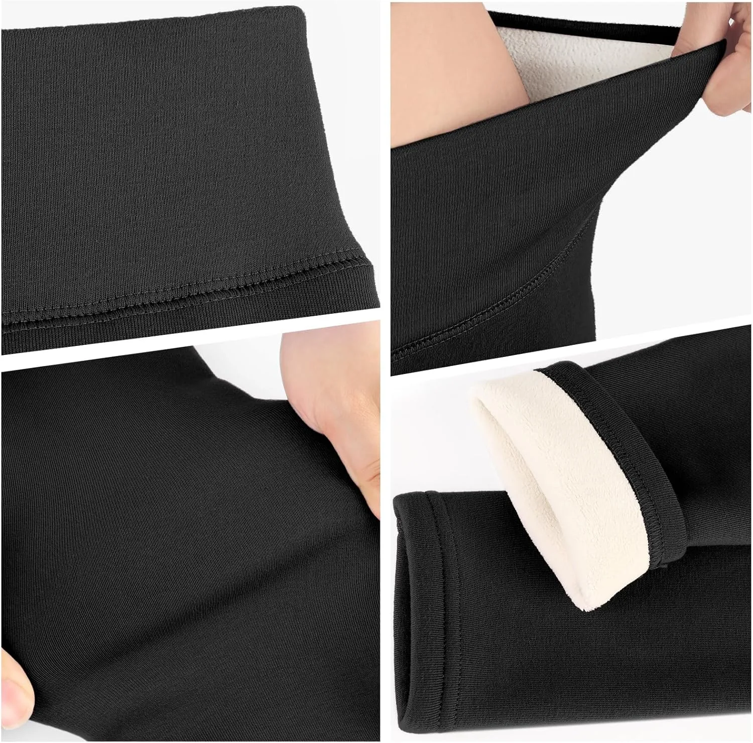Girls Fleece Lined Leggings High Waist Thick Kids Warm Pants Full Length Cotton Leggings for Toddler 5-11 Years