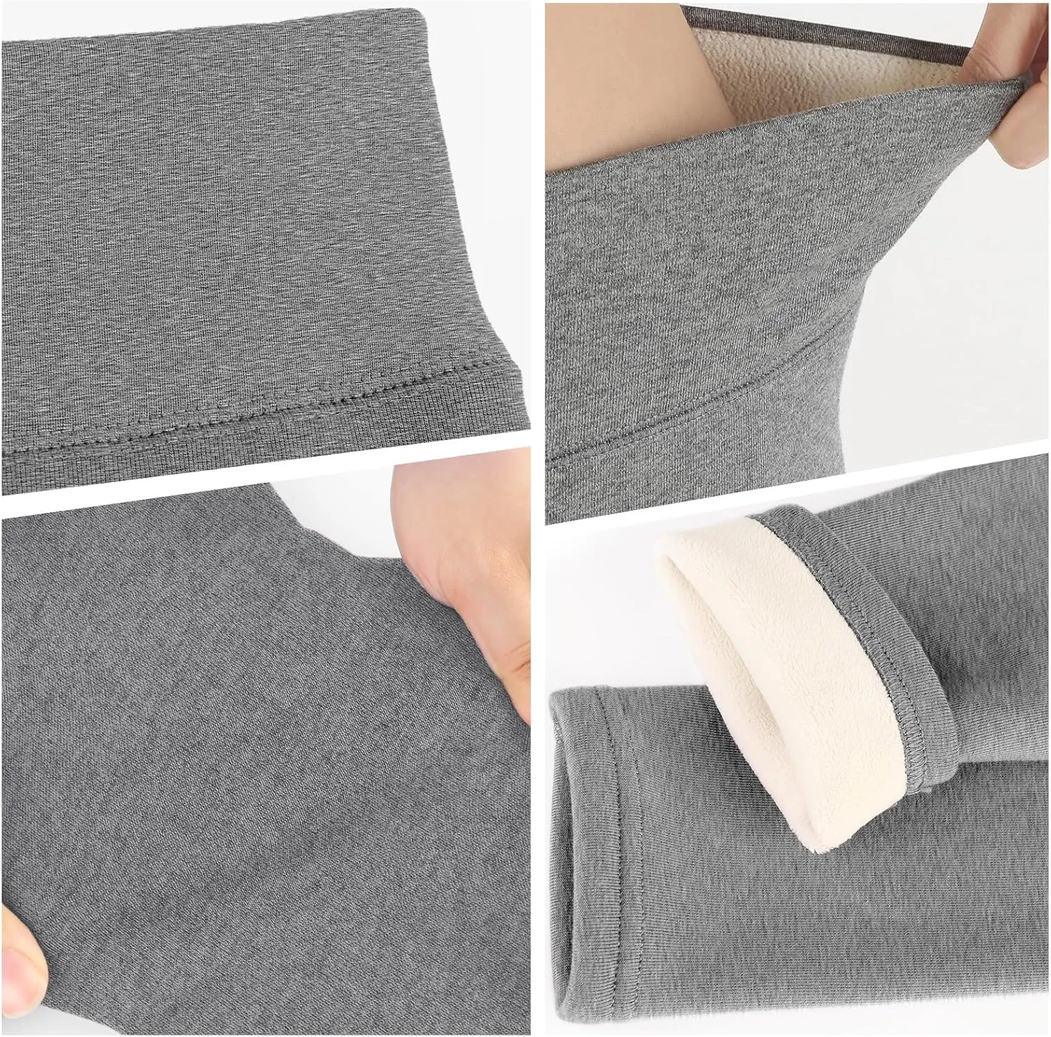 Girls Fleece Lined Leggings High Waist Thick Kids Warm Pants Full Length Cotton Leggings for Toddler 5-11 Years