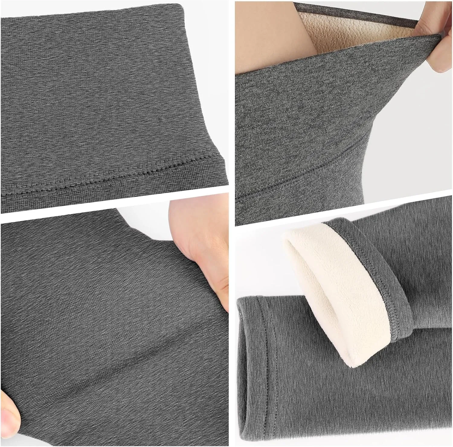 Girls Fleece Lined Leggings High Waist Thick Kids Warm Pants Full Length Cotton Leggings for Toddler 5-11 Years