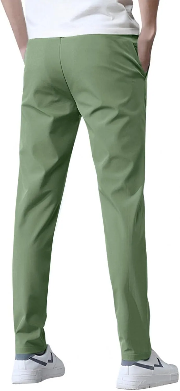 Glide Pants Men Quick Dry Breathable Work Pants Stretch Waterproof Active Hiking Lightweight Trousers with Pockets