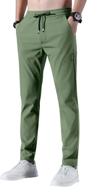 Glide Pants Men Quick Dry Breathable Work Pants Stretch Waterproof Active Hiking Lightweight Trousers with Pockets