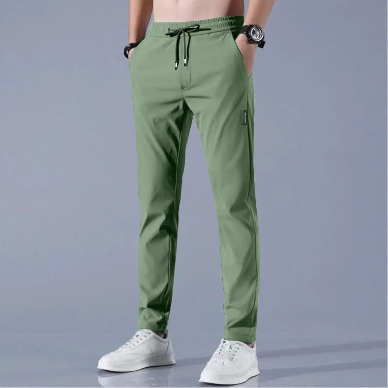 Glide Pants Men Quick Dry Breathable Work Pants Stretch Waterproof Active Hiking Lightweight Trousers with Pockets