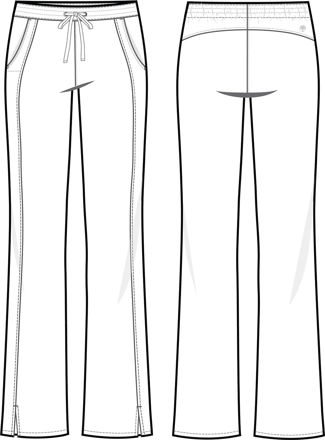 Healing Hands Taylor Women's Pants Mid Rise with 2 Pockets & Back Elastic Waistband Plus Size 9095