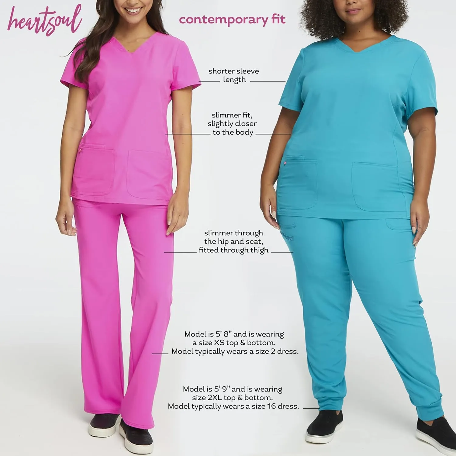 HeartSoul Break On Through Women Warm Up Scrubs Jacket Zip Front 20310