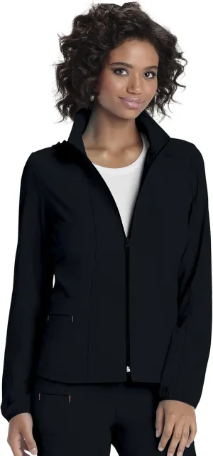HeartSoul Break On Through Women Warm Up Scrubs Jacket Zip Front 20310