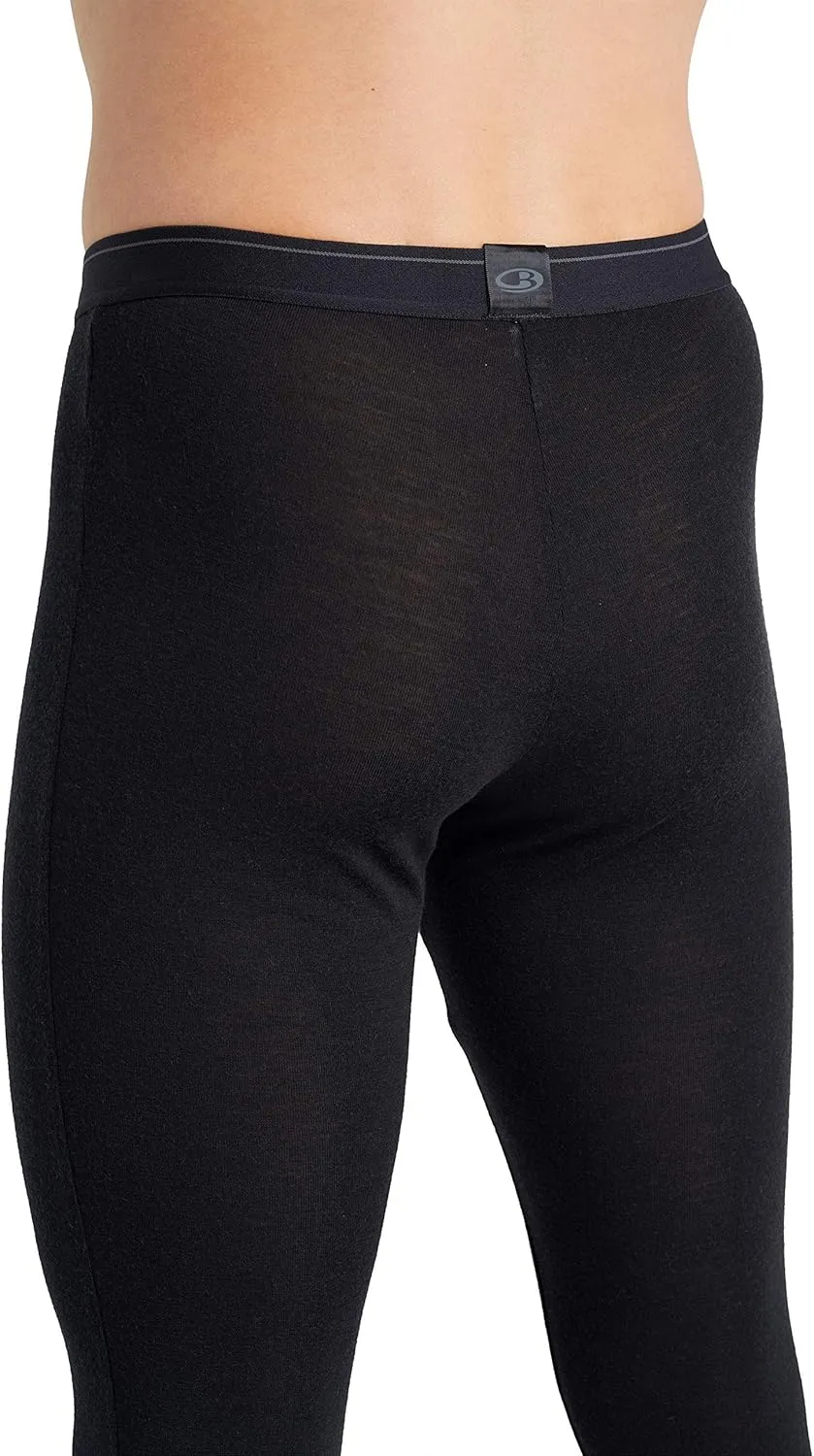 Icebreaker Merino Men's Standard 175 Everyday Cold Weather Leggings-Wool Base Layer Thermal Pants with Fly