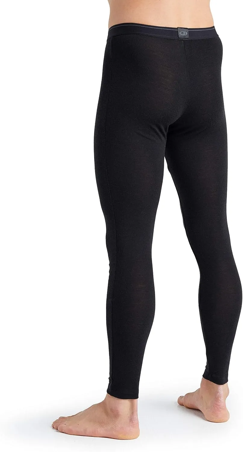 Icebreaker Merino Men's Standard 175 Everyday Cold Weather Leggings-Wool Base Layer Thermal Pants with Fly