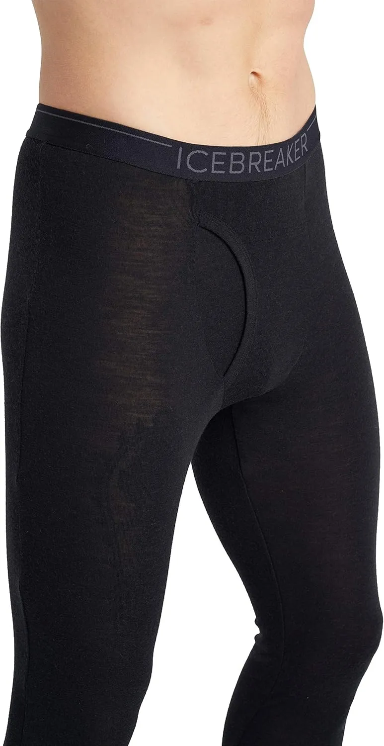 Icebreaker Merino Men's Standard 175 Everyday Cold Weather Leggings-Wool Base Layer Thermal Pants with Fly