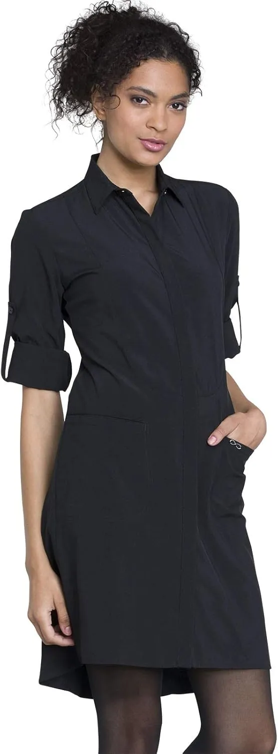 Infinity Cherokee Lab Coat For Woman With 2 Pockets Moisture Wicking & Wrinkle-Resistant Fabric - 1401A