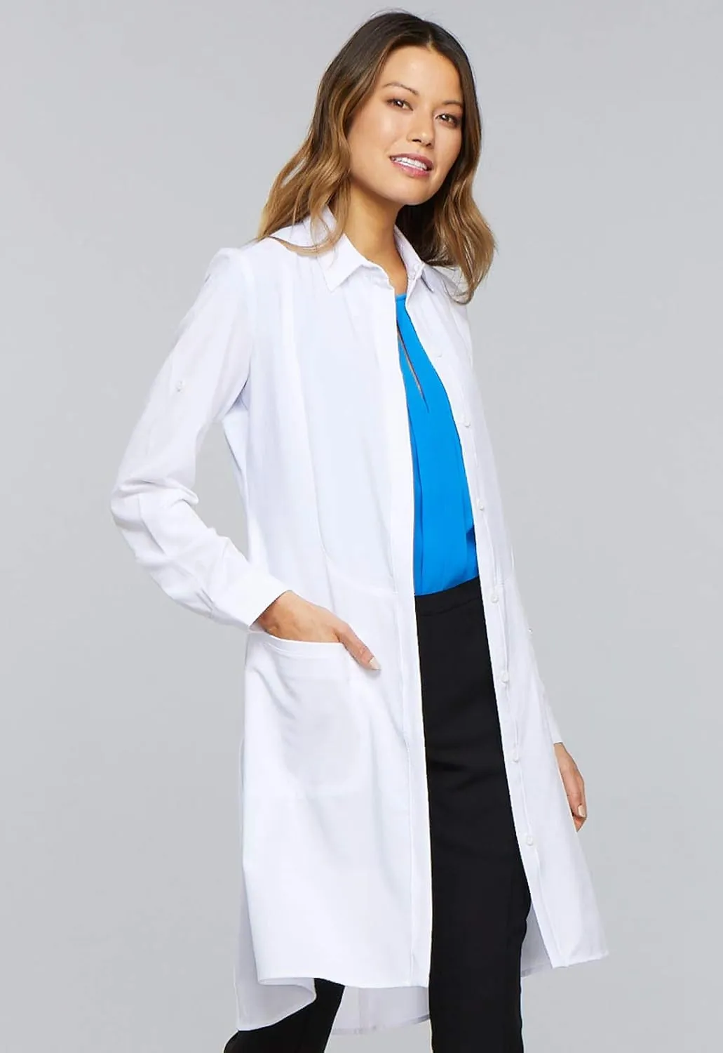 Infinity Cherokee Lab Coat For Woman With 2 Pockets Moisture Wicking & Wrinkle-Resistant Fabric - 1401A