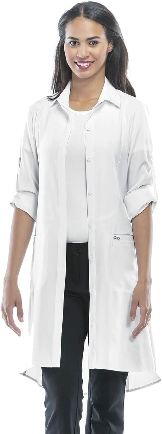 Infinity Cherokee Lab Coat For Woman With 2 Pockets Moisture Wicking & Wrinkle-Resistant Fabric - 1401A