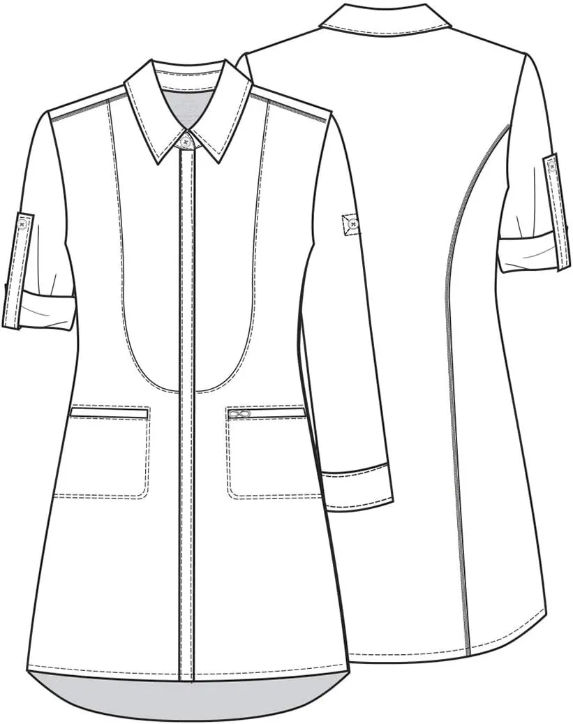 Infinity Cherokee Lab Coat For Woman With 2 Pockets Moisture Wicking & Wrinkle-Resistant Fabric - 1401A